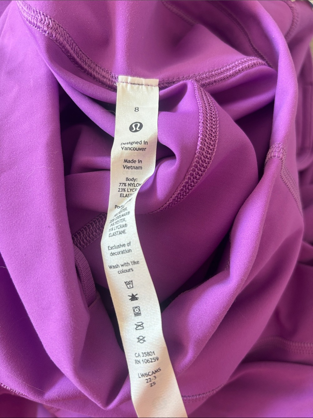 Lululemon purple cropped leggings - Picture 3 of 3